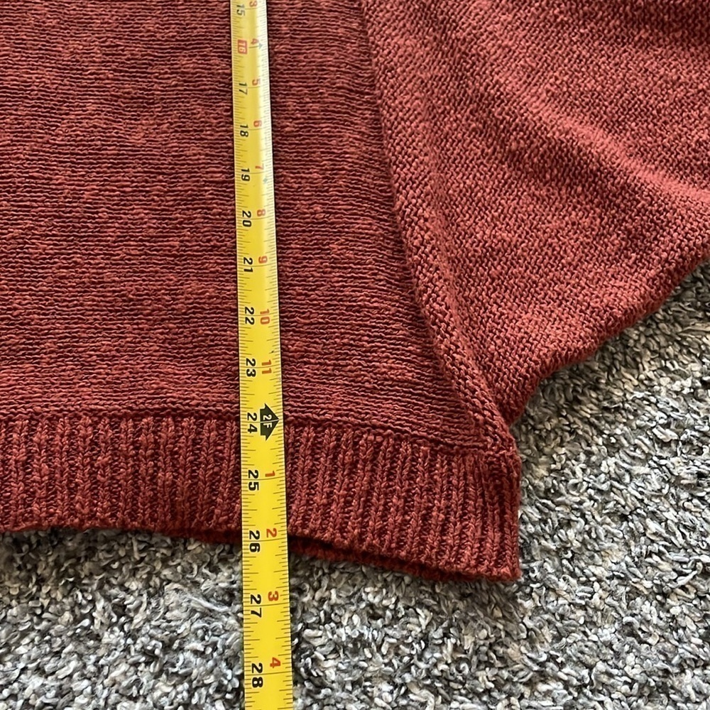 Ruby Moon Button Back Dolman Sleeve Sweater Cotton Boho Textured Rust Batwing - Picture 11 of 14
